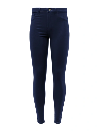 L Agence Marguerite Coated Skinny Jean In Navy Coated