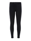 L Agence Selma High Rise Sleek Baby Bootcut Jeans In Noir Coated In Black Coated