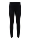 L Agence Marguerite Skinny Jean In Noir Coated In Noir