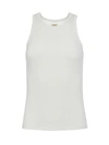 L Agence L'agence Nia Racerback Tank Top In White