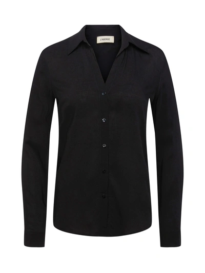 L Agence Nina Blouse In Black