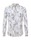 L'agence Nina Blouse In Pearl Multi Horse Bit Buckle