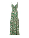 L Agence Porter Twisted Front Dress Grass Gr Mt Sm Paisley 0 In Grass Green Multi Small Paisley