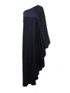 L Agence Selena Asymmetric Satin Dress In Black