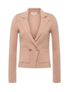 L Agence Sofia Knit Blazer In Dusty Pink
