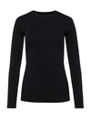 L Agence Tess Long Sleeve Stretch Jersey Top In Black