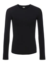 L Agence Tess Long Sleeve Tee In Black Micro Modal