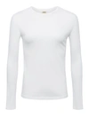 L Agence Crewneck Long Sleeve T-shirt In White