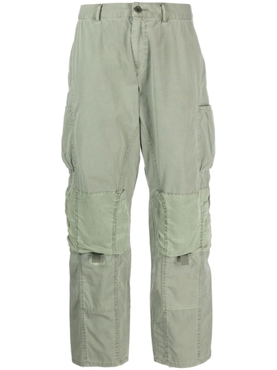 John Elliott Pre Cotton Cargo Trousers In Green