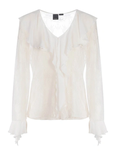 Pinko Shirt  Bahia In Lace In Bianco