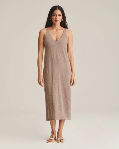 Naadam Fancy Cashmere Tank Dress In Invisible Timber