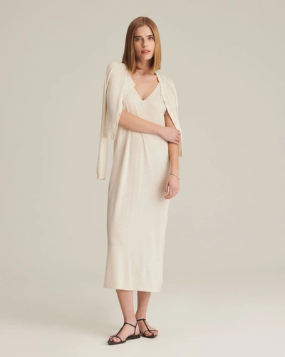 Naadam Fancy Cashmere Tank Dress In Invisible White