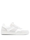 APC WHITE LOW TOP SNEAKERS WITH EMBOSSED LOGO IN FAUX LEATHER MAN