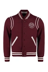 Sporty And Rich Monaco Varsity Jacket In Burgundy
