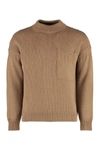 Ten C Oversized Camel-coloured Wool Sweater In Camel