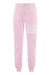 Thom Browne Cotton Piqué Trousers In Pink