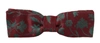 DOLCE & GABBANA DOLCE & GABBANA MAROON PATTERN ADJUSTABLE NECK PAPILLON BOW MEN'S TIE