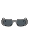 Prada 51mm Rectangular Sunglasses In Dark Grey
