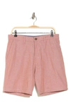 14TH & UNION FLAT FRONT CHAMBRAY TRIM FIT SHORTS