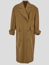 Amiri Double-breasted Wool-blend Felt Coat In Beige