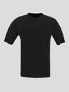 Ballantyne Knit Crew Neck T-shirt In Black