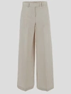 Ballantyne Wide Leg Linen Trousers In Telastretchargento