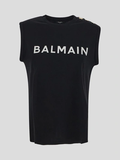 Balmain 黑色女士t恤 Af1ed000bb02-eab In Black