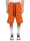 Dolce & Gabbana Logo Waist Drawstring Knee-length Bermuda Shorts In Orange