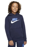 Nike Sportswear Club Fleece Big Kids' Pullover Hoodie In Midnight Navy