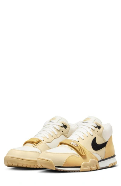 Nike Air Trainer 1 Sneaker In Coconut Milk/ Black/ Team Gold