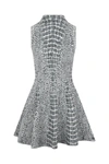 Alaïa Crocodile Print Jacquard Mini Dress In Mult