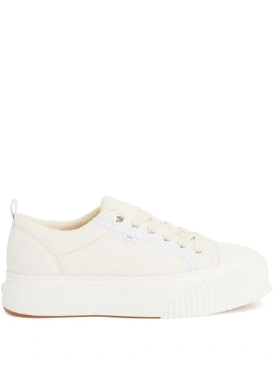 Ami Alexandre Mattiussi Canvas Low-top Sneakers In Crude