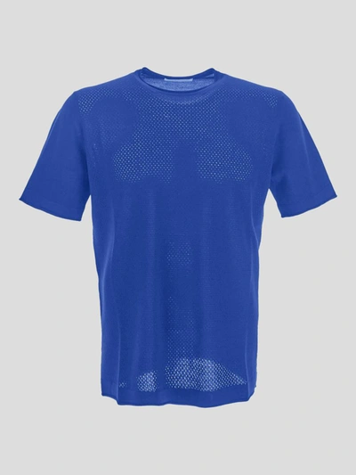 Goes Botanical Perforated T-shirt In Blue