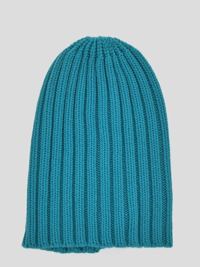 Laneus Ribbed Knit Beanie In <p> Light Blue Beanie In Cashmere