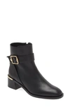 Jimmy Choo Clarice Leather Buckle Ankle Booties In Black