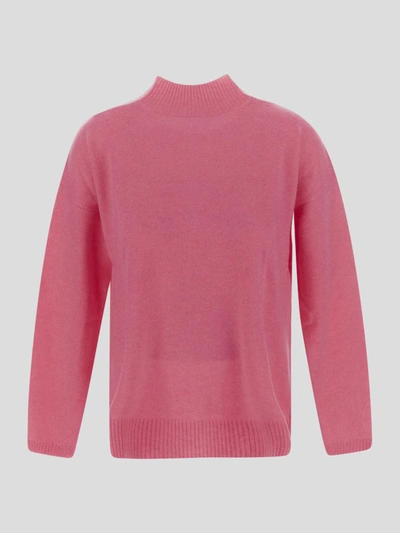 Malebolge Viii Knit Mockneck Sweater In Pink