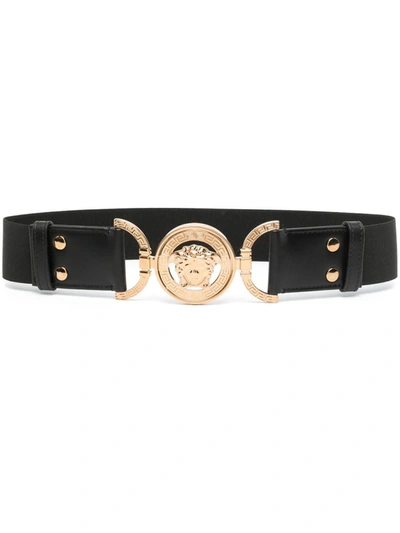 Versace Medusa Belt In Metallic