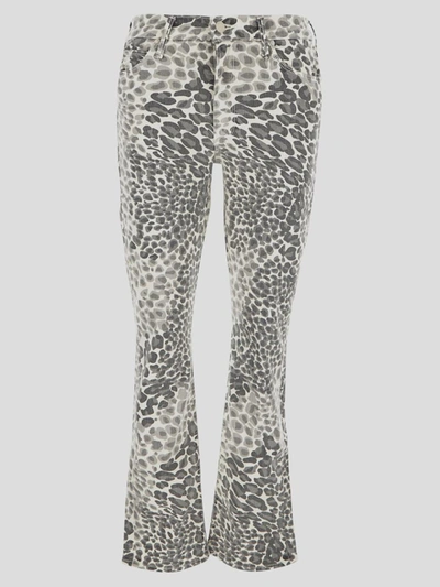 Mother Leopard Jeans In Grey