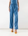 Nanushka Faux-leather Drawstring-waist Trousers In Light Blue