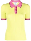 Philosophy Di Lorenzo Serafini Contrasting-panel Knit Polo Top In Green