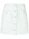 Self-portrait Lace Mini-skirt In Blu