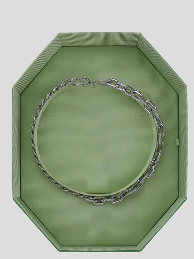 Swarovski Swaroski Bijoux In <p> Silver-tone Necklace In Rhodium-plated Metal With Crystals