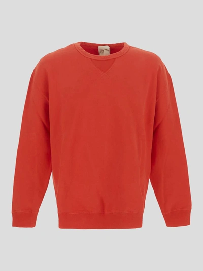 Ten C Man Sweatshirt Orange Size Xxl Cotton