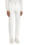 Zegna Gabardine City Slim Straight Fit Jeans In White
