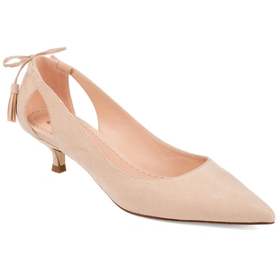 Journee Collection Collection Women's Bindi Kitten Heel In Brown