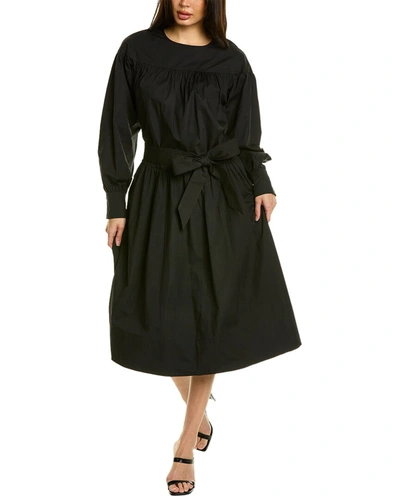Gracia Tie-waist Midi Dress In Black