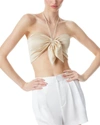 Alice And Olivia Livia Halter Top In Brown