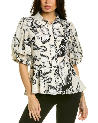 Gracia Puff Sleeve Shirt In White