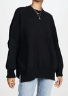 FREE PEOPLE Easy Street Tunic Sweater in Black