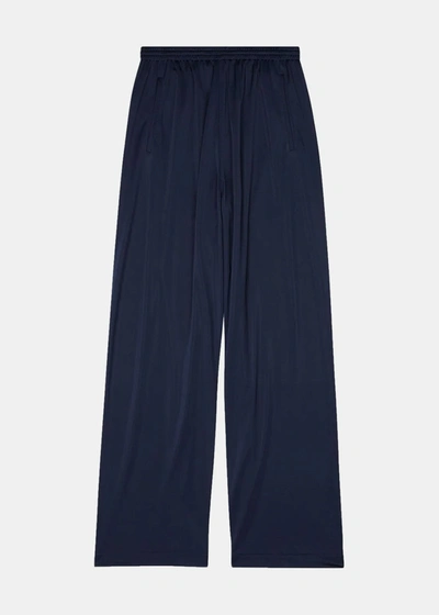 Balenciaga Drop-crotch Trousers In Navy